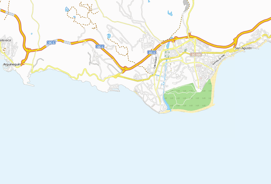 Playa de las Meloneras-Stadtplan mit Satellitenbild und Unterkünften
